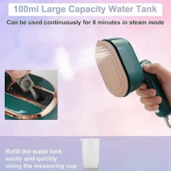 Ångtvättar-Mini Ångstrykjärn, 1090W Vikbart Handhållet Reseångstrykjärn, Keramisk Nonstick Stryksula, 15s Snabb Uppvärmning