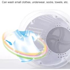 Tvättmaskiner-Mini portabel manuell tvättmaskin hem studentrum grå underkläder tvättmaskin trosor tvättmaskin kompakt storlek lämplig för små hushåll