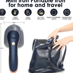 Ångtvättar-Mini Resjärn Resjärn Kläder Järn Med Non-Stick Sålplatta Bärbar Järn Ångbåt Med Vattentank, Idealisk För Hem Eller Resor, Snabb Uppvärmning, Tar Bort Rynkor | Fyndiq