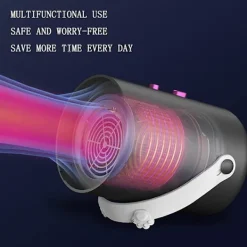 NICEGOU Torktumlare-Mini torkskåp, portabelt multifunktionellt torkskåp, intelligent termostat med två hastigheter för familjelägenhetssal (grå)