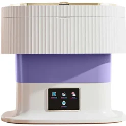 Tvättmaskiner-Mini Tvättmaskin, 10L Portabel Tvättmaskin och Torktumlare Lämplig för Lägenheter, Studenthem, Hotell EU-kontakt