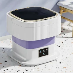 Tvättmaskiner-Mini Tvättmaskin, 10L Portabel Tvättmaskin och Torktumlare Lämplig för Lägenheter, Studenthem, Hotell EU-kontakt