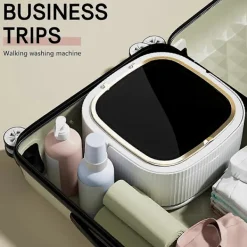 Tvättmaskiner-Mini Tvättmaskin, 10L Portabel Tvättmaskin och Torktumlare Lämplig för Lägenheter, Studenthem, Hotell EU-kontakt