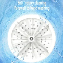 Tvättmaskiner-Mini Tvättmaskin USB Roterande Turbin Bärbar Tvättmaskin För Strumpor Skjorta Underkläder Tvätt För Resa Hem Affärsresa