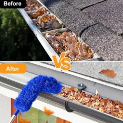 Generic Fönsterrengöring-MIOLOE Rengöringsverktyg för hängrännor - 250CM Borste - Vikbar - För rengöring av löv/fönster