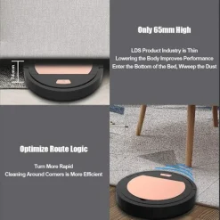 Dammsugare & Tillbehör-Moppande Robotdammsugare 3 i 1 Automatisk Ultratunn och Tyst Dammsugare Lätt Uppladdningsbar och Tyst För Golv Bil Hår etc, Vit