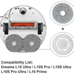 BRONZE Dammsugare & Tillbehör-Moppdukar med mopplatta för Dreame L10 Ultra / L10S Pro / L10S Ultra / L10S Pro Ultra / L10 Prime [BR] As Shown