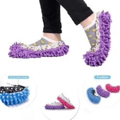 CL Städmoppar-Mopptofflor, Kitteny 3 par multifunktionella mikrofibermoppskor rengöringstofflor för hemmet, 3 färger 6 st