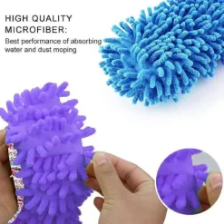 CL Städmoppar-Mopptofflor, Kitteny 3 par multifunktionella mikrofibermoppskor rengöringstofflor för hemmet, 3 färger 6 st
