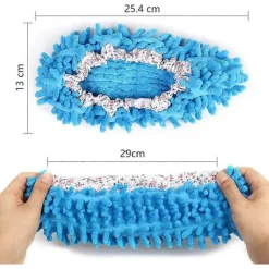 CL Städmoppar-Mopptofflor, Kitteny 3 par multifunktionella mikrofibermoppskor rengöringstofflor för hemmet, 3 färger 6 st