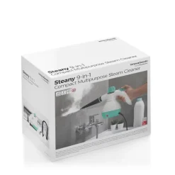 InnovaGoods Ångtvättar-Multifunktionell 9-i-1 handhållen steamer med tillbehör Steany 0,35 L 3 Bar 1000W