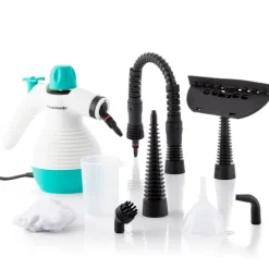 InnovaGoods Ångtvättar-Multifunktionell 9-i-1 handhållen steamer med tillbehör Steany 0,35 L 3 Bar 1000W