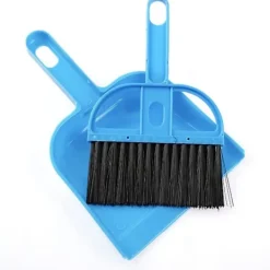 GIFT OF G Rengöringsmedel-Multifunktionell Mini Sopskyffel och Borstset, små Rengöringsverktyg, kvast, portabel Sopskyffel, blå