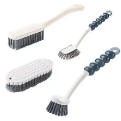 Rengöringsmedel-Multifunktionell rengöringsborste, 4 st, tvättborste med grepp, diskborste, spårborste, hörnbortse, rengöringsborste för kök, badrum, bänkskiva
