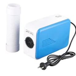 Torktumlare-Multifunktionell 600W klädtork hushåll liten bärbar elektrisk skotork klädtork blå EU rund stickpropp