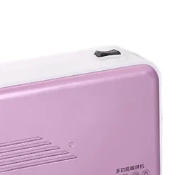 Torktumlare-Multifunktionell 600W klädtork hushåll liten bärbar elektrisk skotork klädtork lila EU rund stickpropp