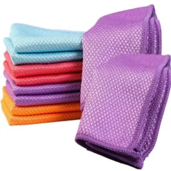 DAO Svampar & Dukar-Multifunktionella rengöringsdukar med fiskfjällsmönster, mikrofiberdukar för polering av glas och torkning av disk 30 X 40cm [DB] 30 X 30cm | Fyndiq