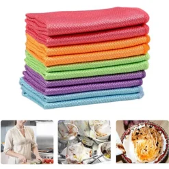 DAO Svampar & Dukar-Multifunktionella rengöringsdukar med fiskfjällsmönster, mikrofiberdukar för polering av glas och torkning av disk 30 X 40cm [DB] 30 X 30cm | Fyndiq