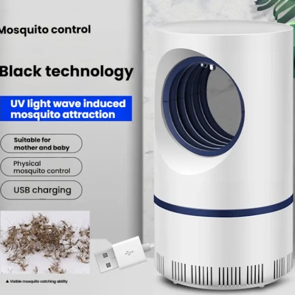 NICEGOU Skadedjur & Insekter-Mygglampa, 360° insektsdödare, elektrisk myggfångare med USB-laddning och fluglampa för sovrum, kök, kontor, hem