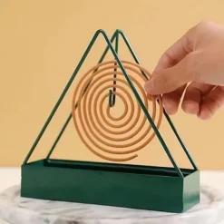 LBSS Skadedjur & Insekter-Myggspiralhållare med trianglar Form Brandsäker Myggavstötande spolar Bricka Inflyttningspresent