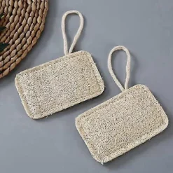 ECORP Svampar & Dukar-Naturlig Loofah Svamp Diskborste 6-pack Set för Köksrengöring Miljövänlig