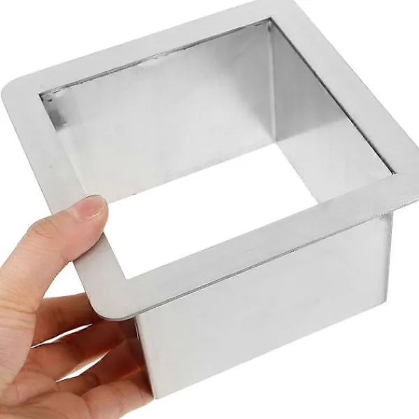 Soptunnor-Nedfällbar sopnedkast rostfritt stål fyrkantig inbyggd bänkskiva avfall sopnedkast genomföring 16.00X16.00X10.30CM