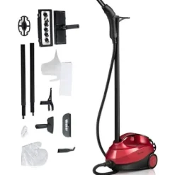 COSTWAY Ångtvättar-Ångmopp 2000W för Sängbuggar - Mångsidig Ånga 1,5L Reservoir, 19 Tillbehör 4,0 Bar för Golv, Mattor
