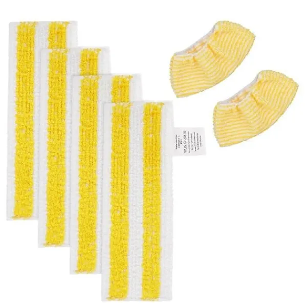 FMYSJ Städmoppar-Ångmoppdynor för Kärcher EasyFix SC2 SC3 SC4 SC5 Ångrengörare, Mikrofiber Tvättbara Återanvändbara (FMY) Yellow