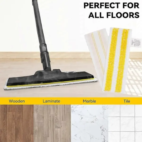 FMYSJ Städmoppar-Ångmoppdynor för Kärcher EasyFix SC2 SC3 SC4 SC5 Ångrengörare, Mikrofiber Tvättbara Återanvändbara (FMY) Yellow