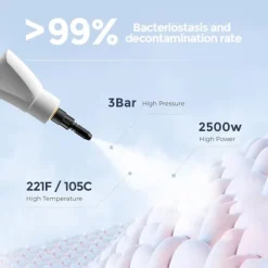 Dammsugare & Tillbehör-Ångrengörare, Uppgraderad 2500W Handhållen Ångrengörare, Högtryckstång för Rengöring, Bärbar Ångrengörare för{KDO}