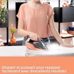 IMETEC Strykjärn-Ångstrykjärn - - Ceramicliss - Lätt - 180 g/min - Avkalkning - Keramisk sula