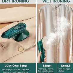 FMYSJ Strykjärn-Ångstrykjärn för kläder, Handhållen klädångare Snabb uppvärmning, Bärbar tygångstrykjärn Tygveck (FMY)