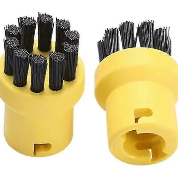 CL Ångtvättar-Ångtvätt Runda Borstar 2x Svart 2x Gula Mässingsmunstycken