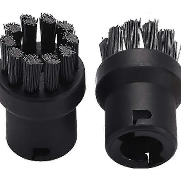 CL Ångtvättar-Ångtvätt Runda Borstar 2x Svart 2x Gula Mässingsmunstycken