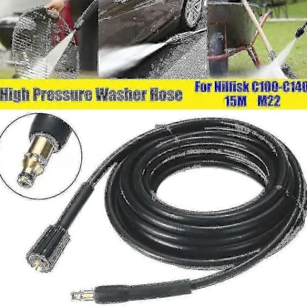 LEIGELE Högtryckstvättar-Nilfisk C100 C110 C120 C130 C140 5m M22 Högtryckstvättslang (LGL) 5m