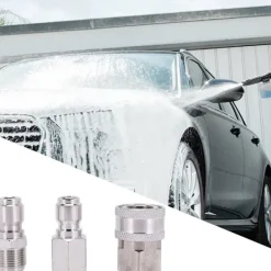 DMstore Högtryckstvättar-NPT 3/8 tum Han- och Honkopplingssats för Trycktvätt, Adapterset och 1 st NPT 3/8 IBY