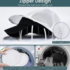 Jettbuying Tvättillbehör-Ny Diskmaskin Hat Wash Protector Baseball Hat Washer Baseball 1PC