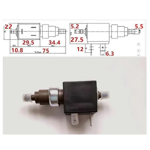 Ångtvättar-Ny 220V 19W Elektromagnetisk Pump Kompatibel med Ångmopp Ånga Kompatibel med CEME E15-Perfet