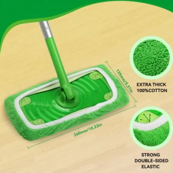 TryggHandla Städmoppar-Nya ersättningsdynor Swiffer mopp återanvändbara Swiffer dammmopp ersättningsdynor, Swiffer golvmoppduk, återanvändbart överdrag