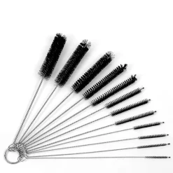 Dammsugare & Tillbehör-Nylon rengöringsborste 12-delad set liten rörrengöringsborste provrörsborste elastisk rörborste för smal mun svart