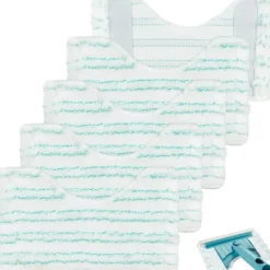 TryggHandla Svampar & Dukar-Nytt 5-pack reservöverdrag för kvast Badrumsrengörare duschrengörare för Leifheit Micro Duo, mikrofiberersättningsduk lämplig för badrumsrengöring