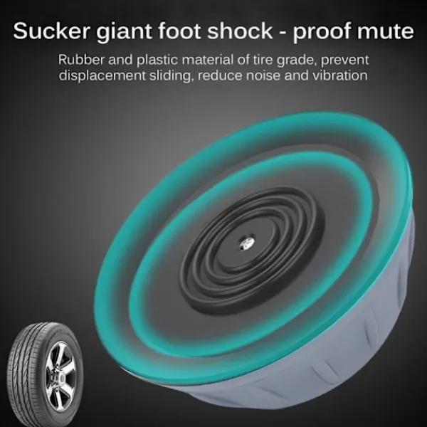 Generic Tvättmaskiner-ONEVER Antivibrationsfötter för Tvättmaskin - Ljudreducering och Skydd - Grå