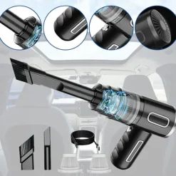 Dammsugare & Tillbehör-29000PA Bärbar Bildammsugare Trådlös Handdammsugare för Bil Hem Svart Svart 2 Filter grön