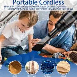 Dammsugare & Tillbehör-29000PA Bärbar Bildammsugare Trådlös Handdammsugare för Bil Hem Svart Svart 2 Filter grön