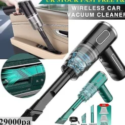 Dammsugare & Tillbehör-29000pa Kraftfull bildammsugare våt/torr sladdlös starkt sug handhållen N3 29000PA-svart