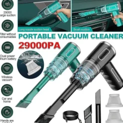 Dammsugare & Tillbehör-29000pa Kraftfull Sladdlös Våt-/Torrdammsugare - Stark Sugkraft, Handhållen N3 29000PA - Svart