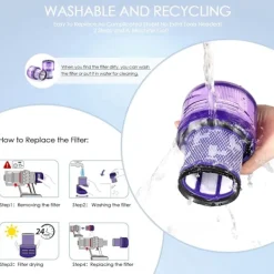 Dammsugare & Tillbehör-2-Pack - Filter för Dyson V10/V11/V15 - Efterfilter V11/V15 (HEPA)