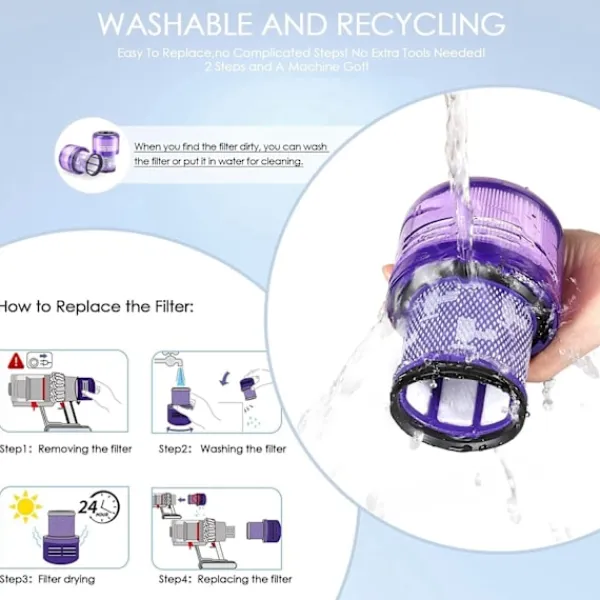 Dammsugare & Tillbehör-2-Pack - Filter för Dyson V10/V11/V15 - Efterfilter V11/V15 (HEPA)