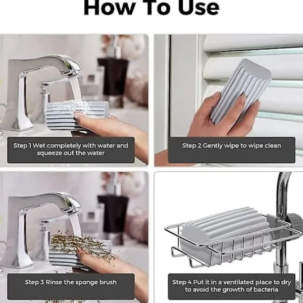 OCEAN Svampar & Dukar-3-pack Absorberande PVA-svamp Fuktig Rengöring Dammtrasa Svamp, Rengöringssvamp