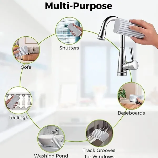 OCEAN Svampar & Dukar-3-pack Absorberande PVA-svamp Fuktig Rengöring Dammtrasa Svamp, Rengöringssvamp